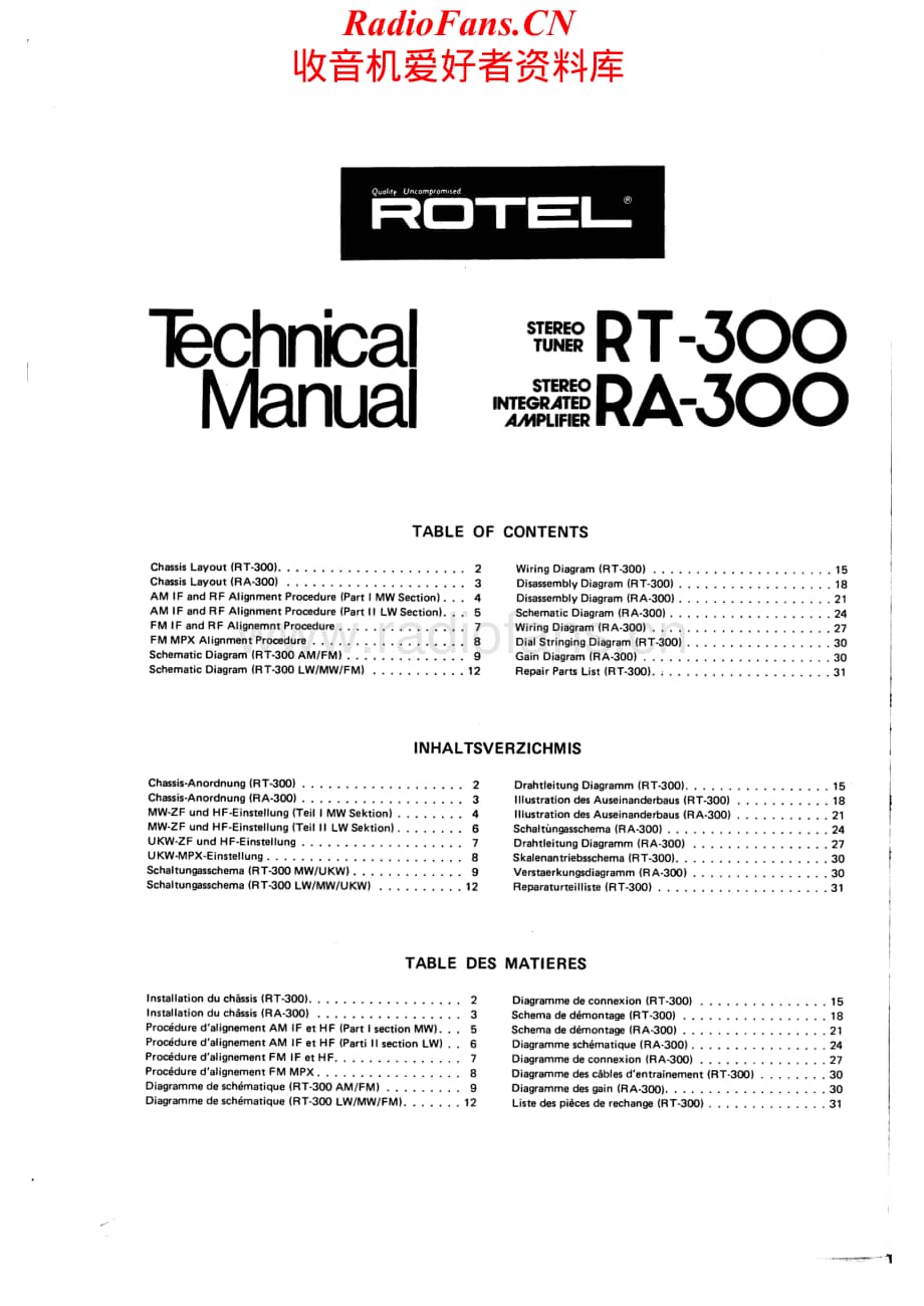 Rotel-RA300-int-sm维修电路原理图.pdf_第1页