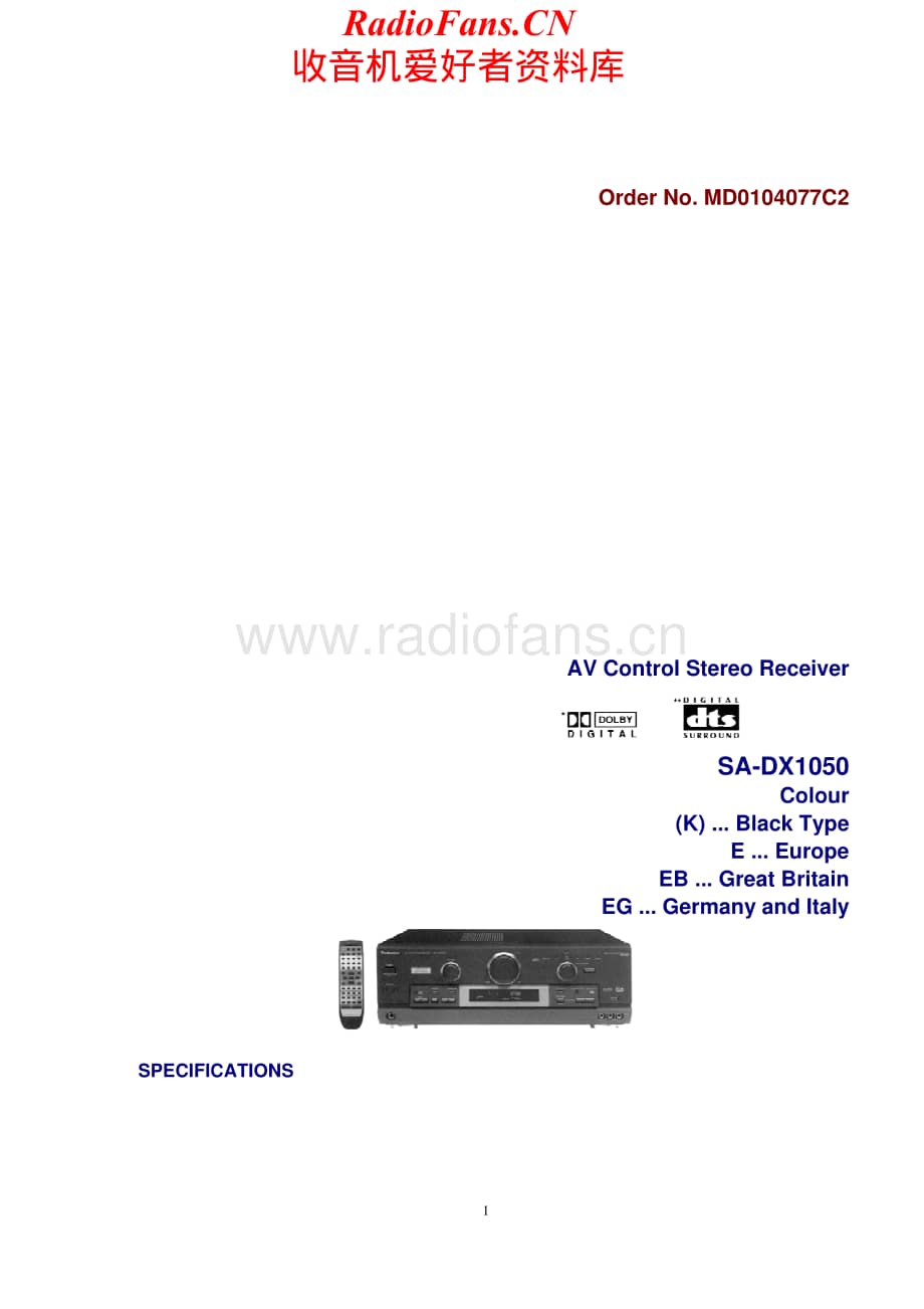 Technics-SADX1050-avr-sm维修电路原理图.pdf_第1页