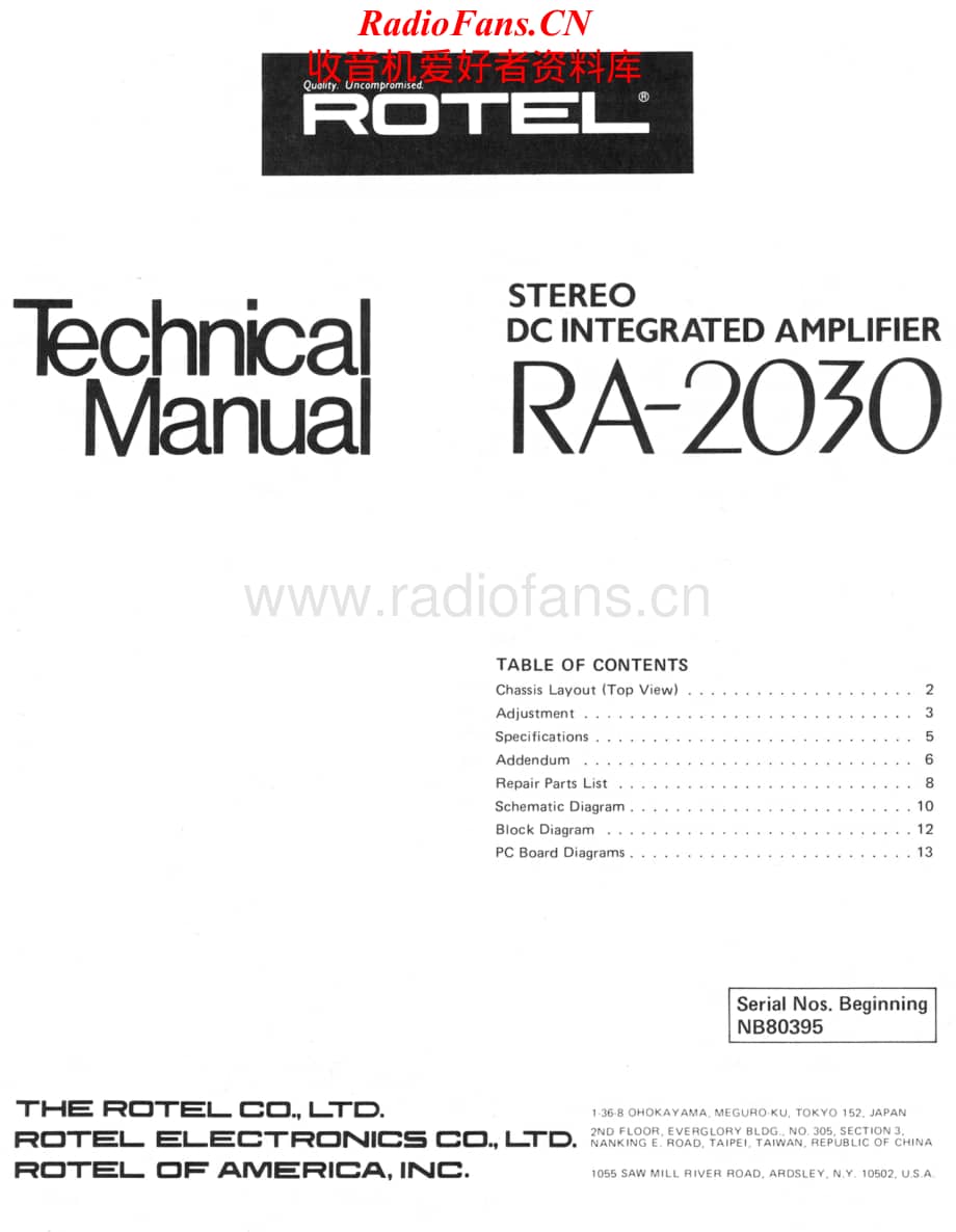 Rotel-RA2030-int-sm维修电路原理图.pdf_第1页