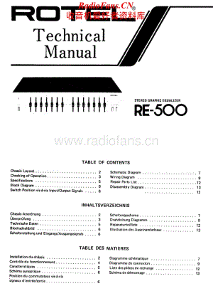 Rotel-RE500-eq-sm维修电路原理图.pdf