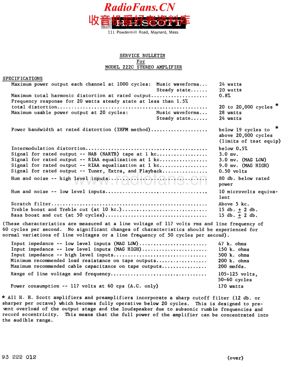 Scott-222C-int-sch维修电路原理图.pdf_第1页