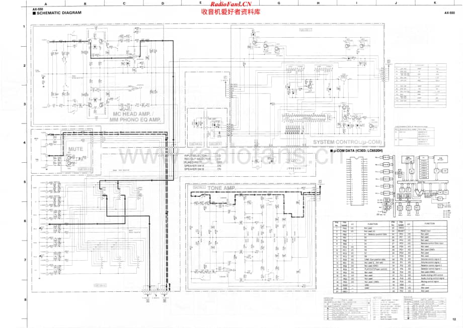 Yamaha-AX550-int-sm维修电路原理图.pdf_第1页