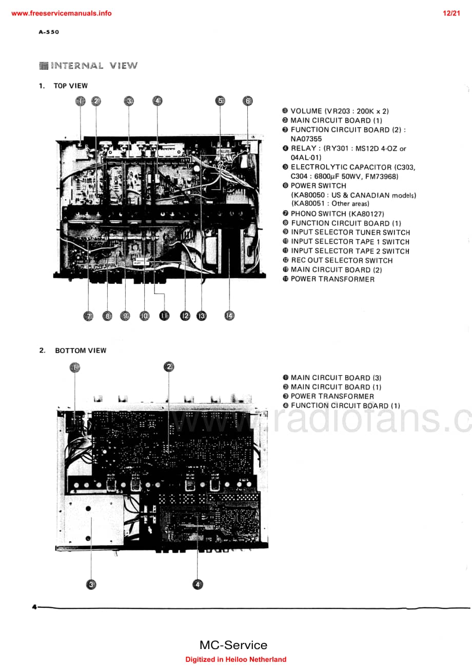 Yamaha-A550-int-sm维修电路原理图.pdf_第3页