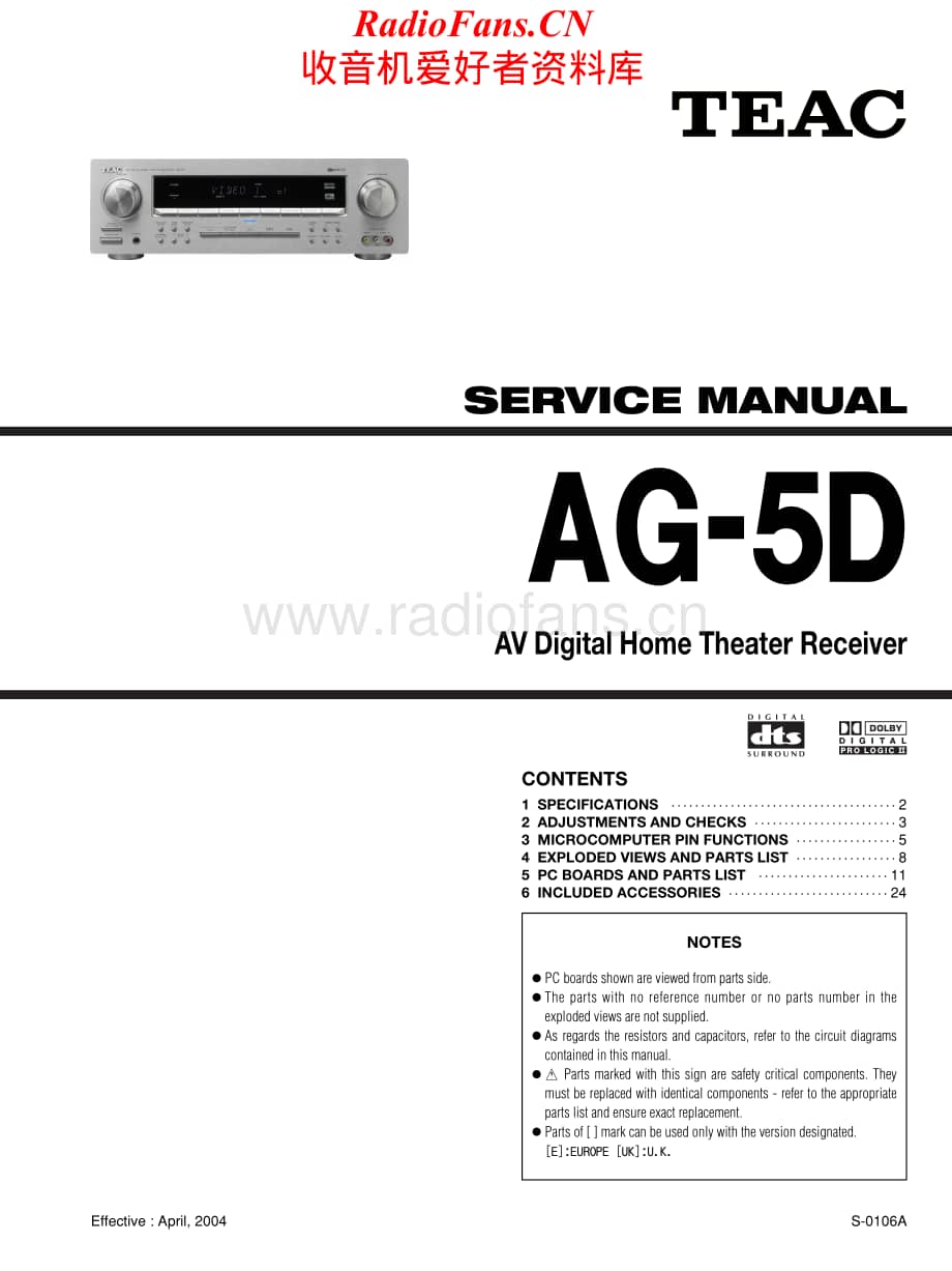 Teac-AG5D-rec-sm维修电路原理图.pdf_第1页