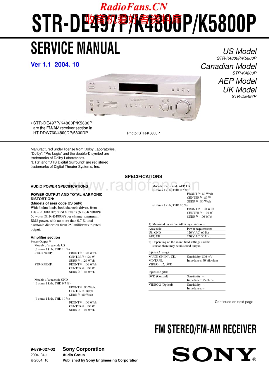 Sony-STRK5800P-rec-sm维修电路原理图.pdf_第1页