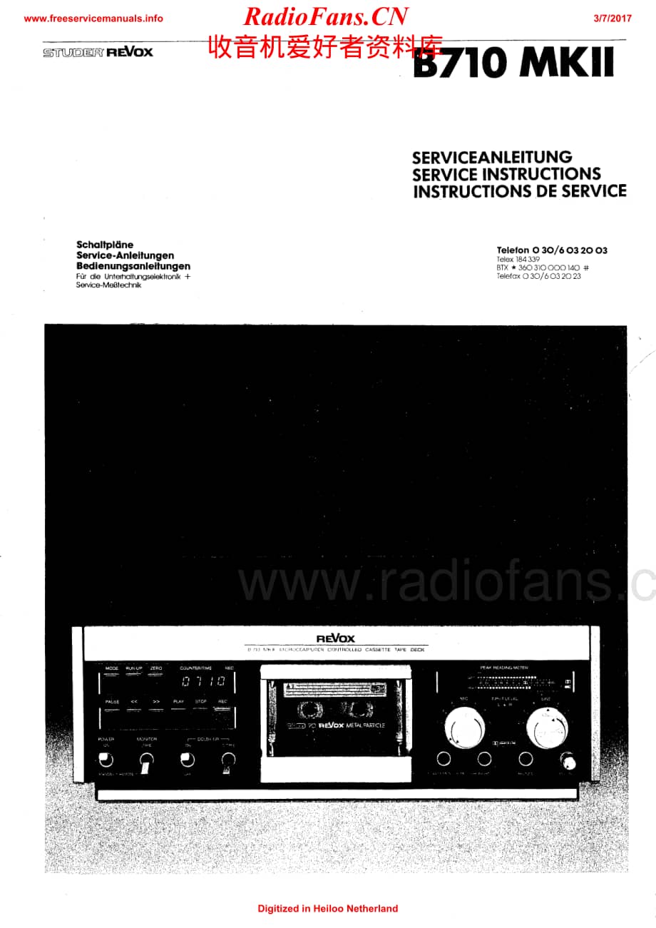 Revox-B710MKII-tape-sm维修电路原理图.pdf_第1页