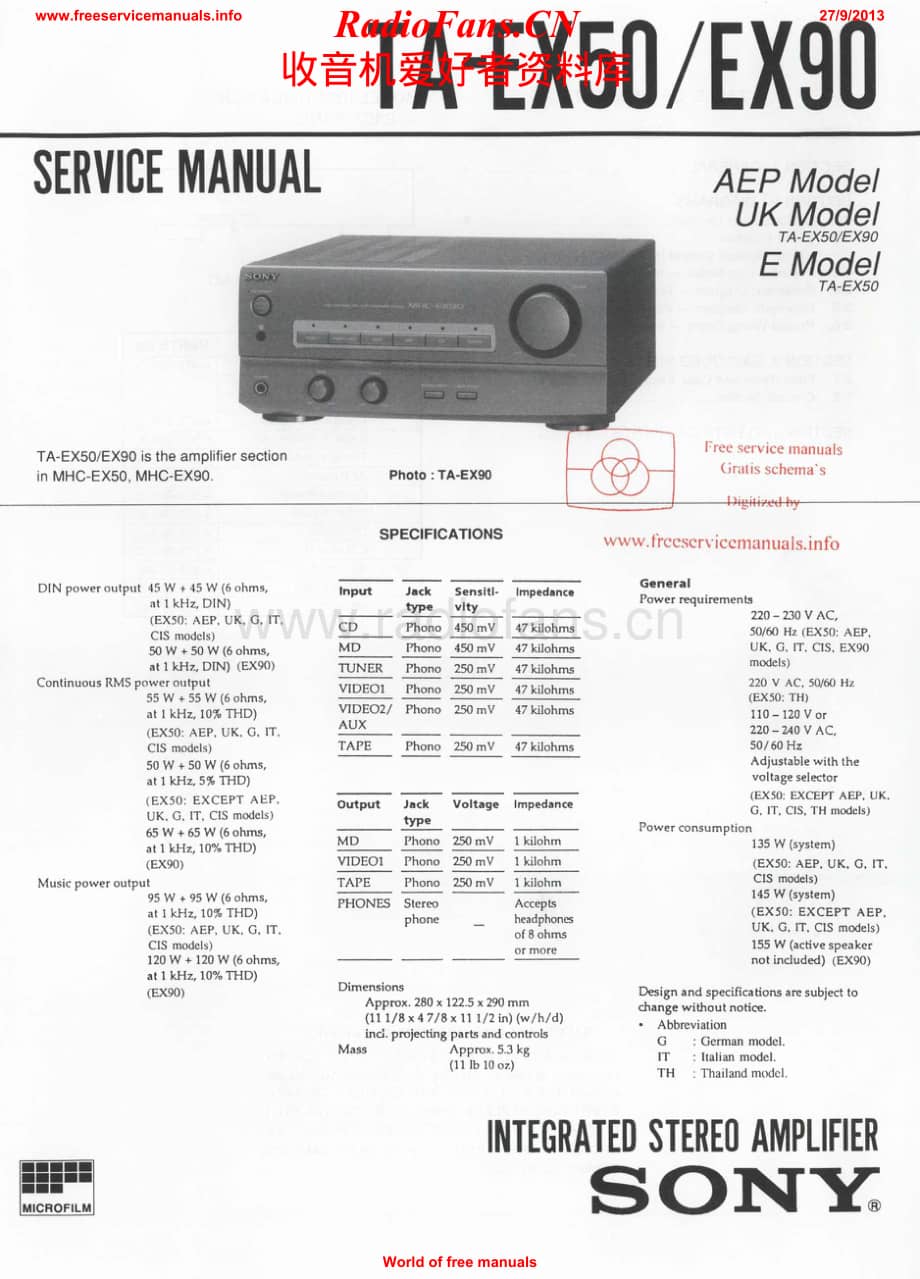 Sony-TAEX90-int-sm维修电路原理图.pdf_第1页