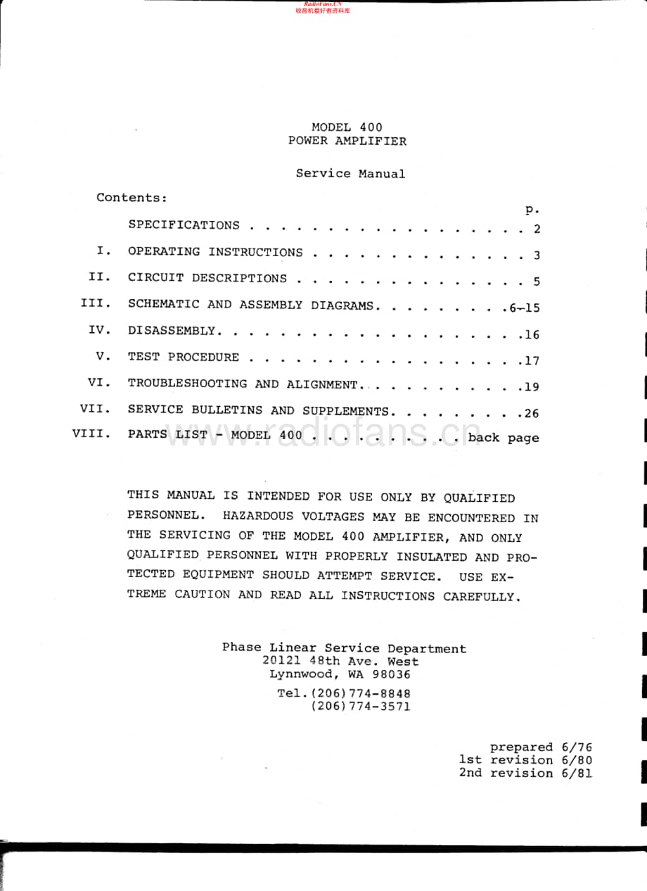 PhaseLinear-400-pwr-sm维修电路原理图.pdf_第2页