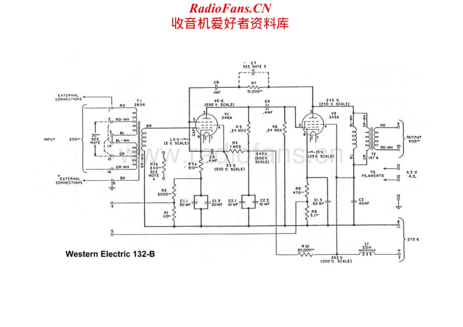 WesternElectric-WE132B-amp-sch维修电路原理图.pdf_第1页