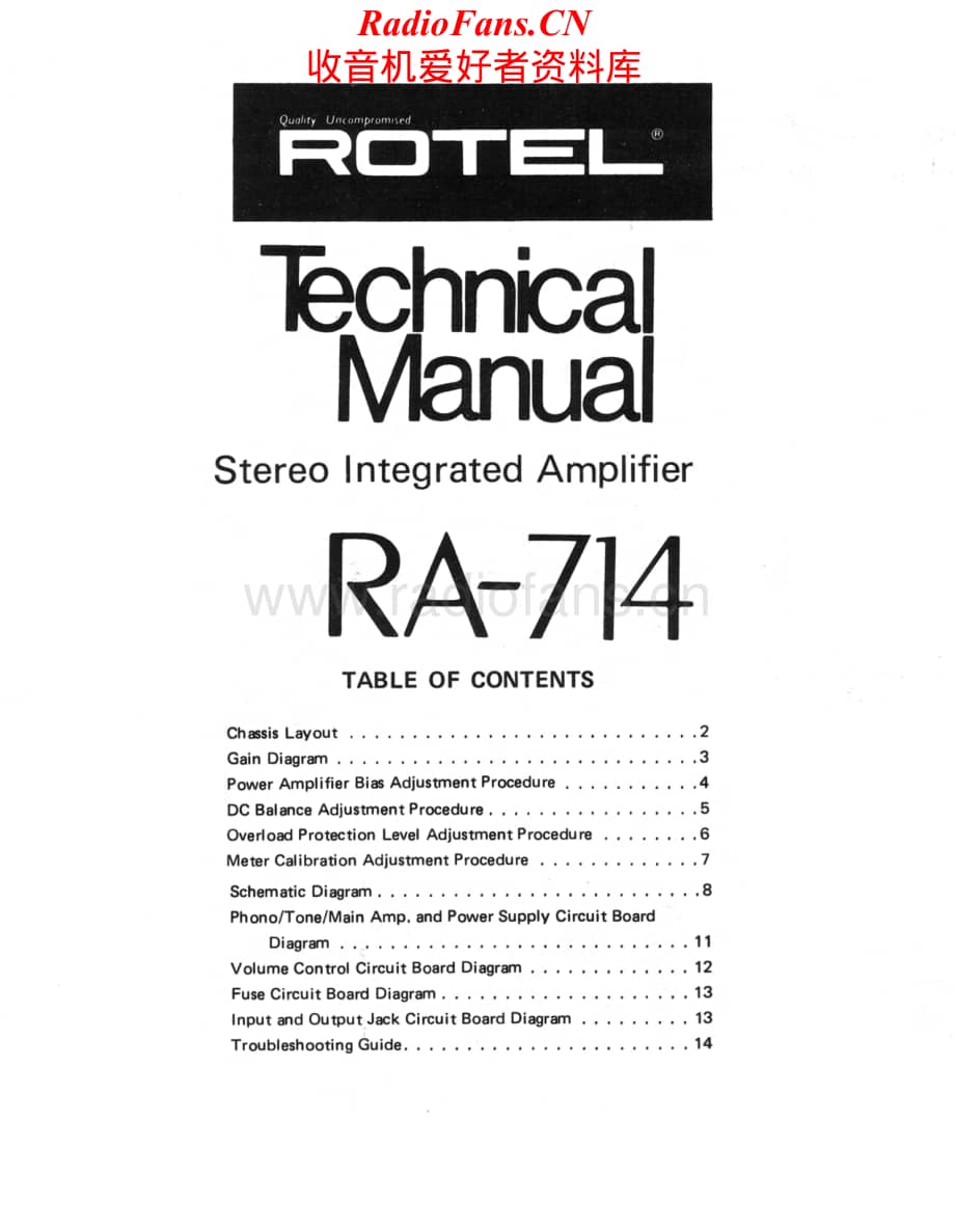 Rotel-RA714-int-sm维修电路原理图.pdf_第1页