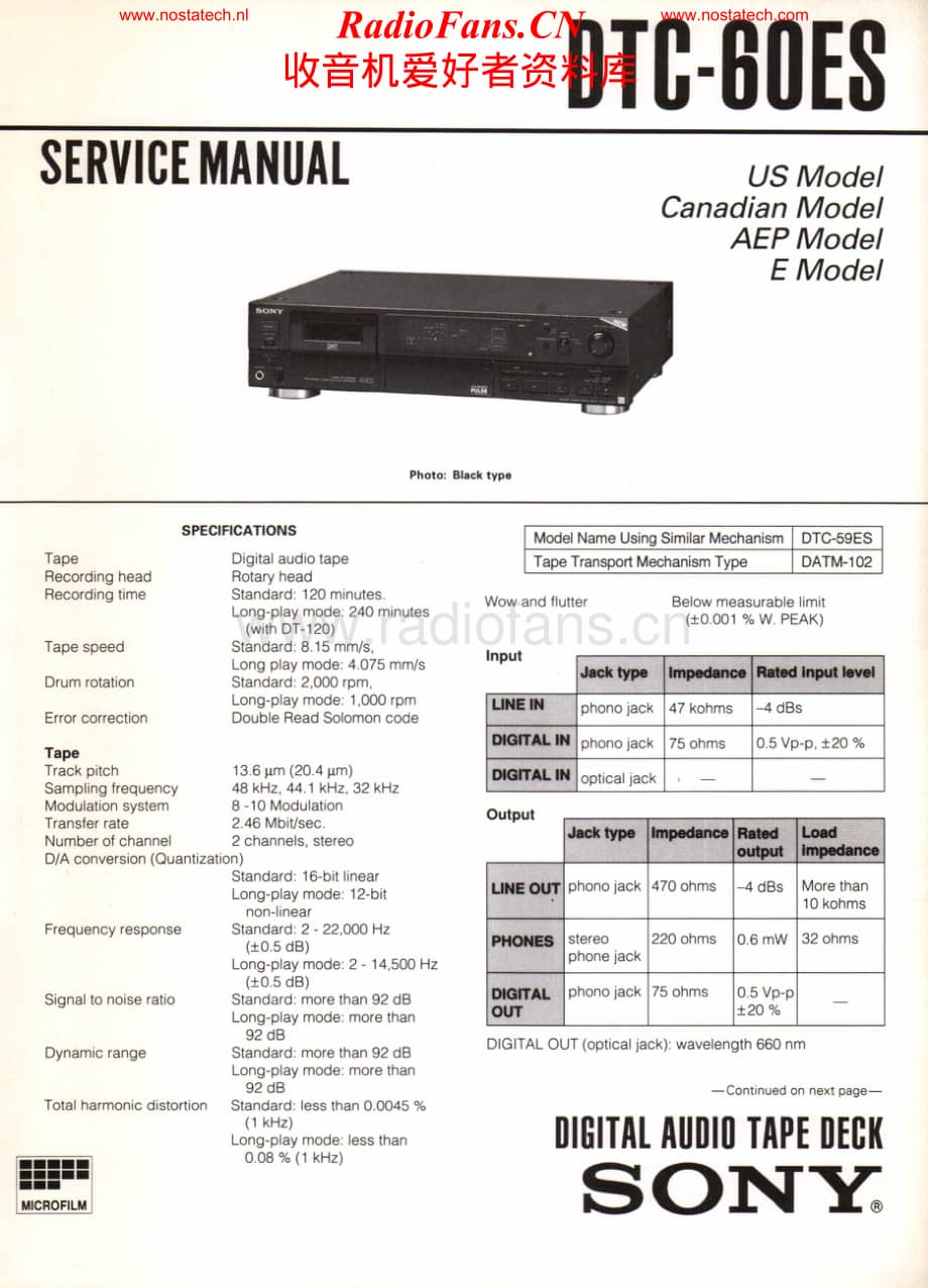 Sony-DTC60ES-tape-sm维修电路原理图.pdf_第1页