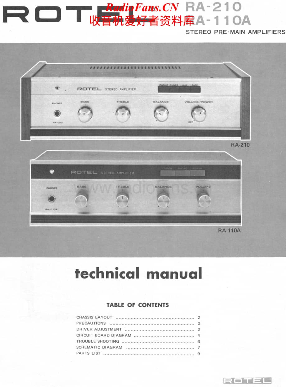 Rotel-RA210-int-sm维修电路原理图.pdf_第1页