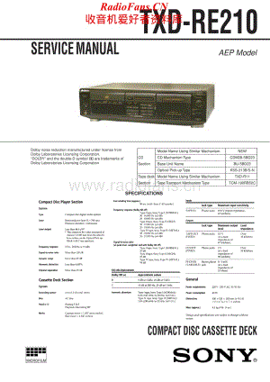Sony-TXDRE210-cd-sm维修电路原理图.pdf