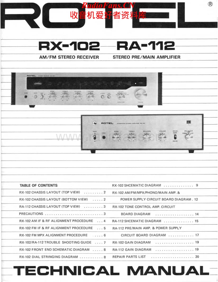 Rotel-RX102-rec-sm维修电路原理图.pdf_第1页