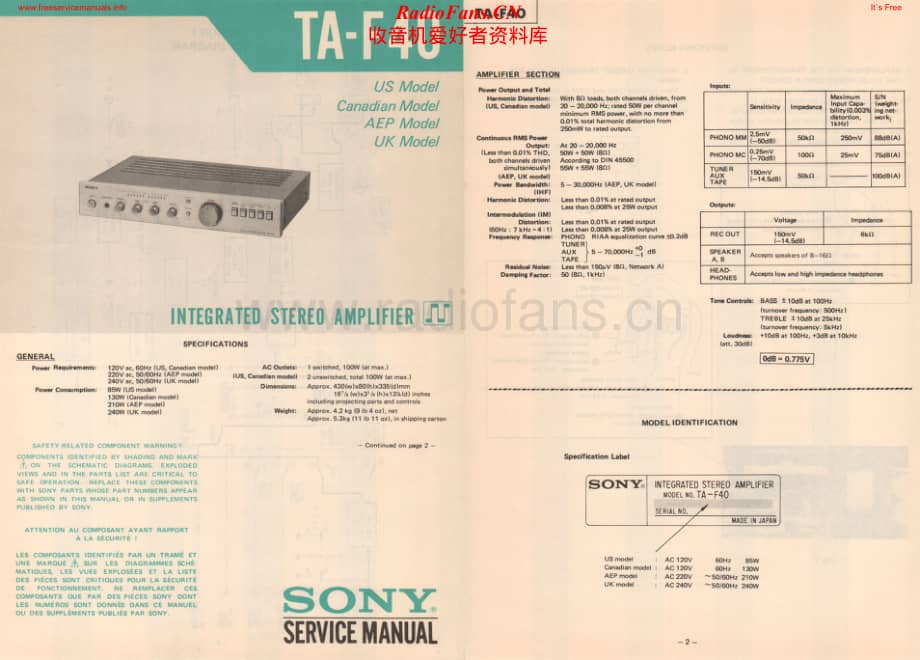 Sony-TAF40-int-sm维修电路原理图.pdf_第1页