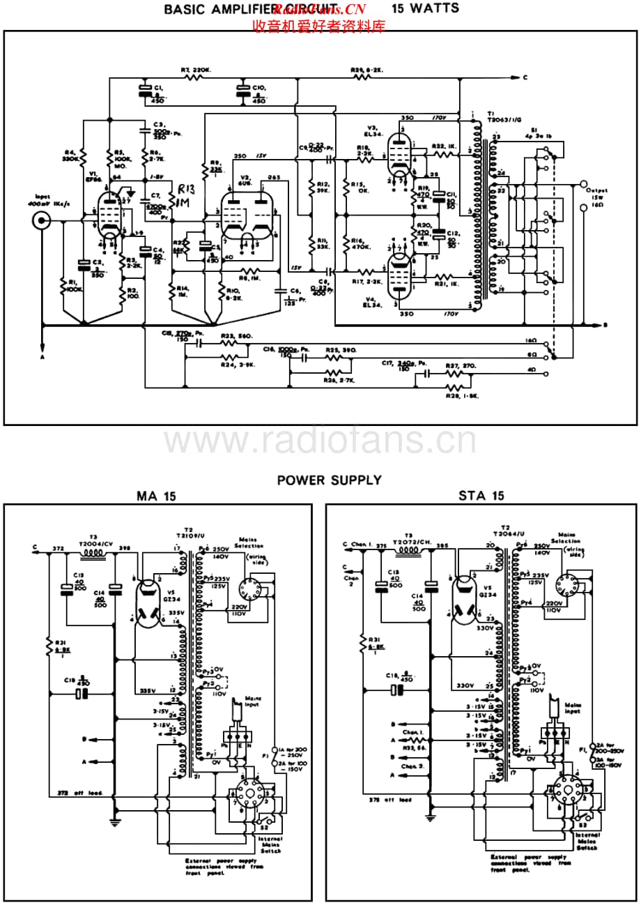 Radford-STA15-pwr-sch维修电路原理图.pdf_第1页