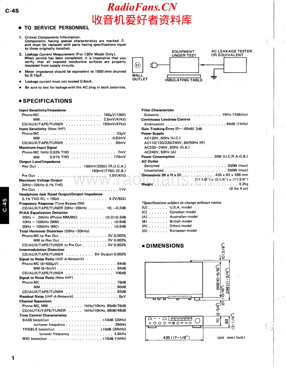 Yamaha-C45-pre-sm维修电路原理图.pdf_第2页