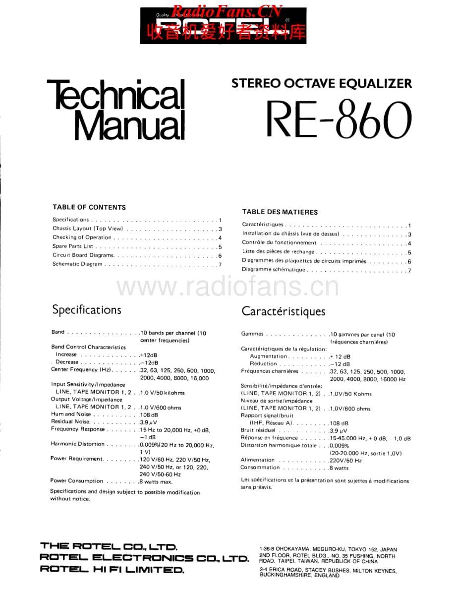 Rotel-RE860-eq-sm维修电路原理图.pdf_第1页