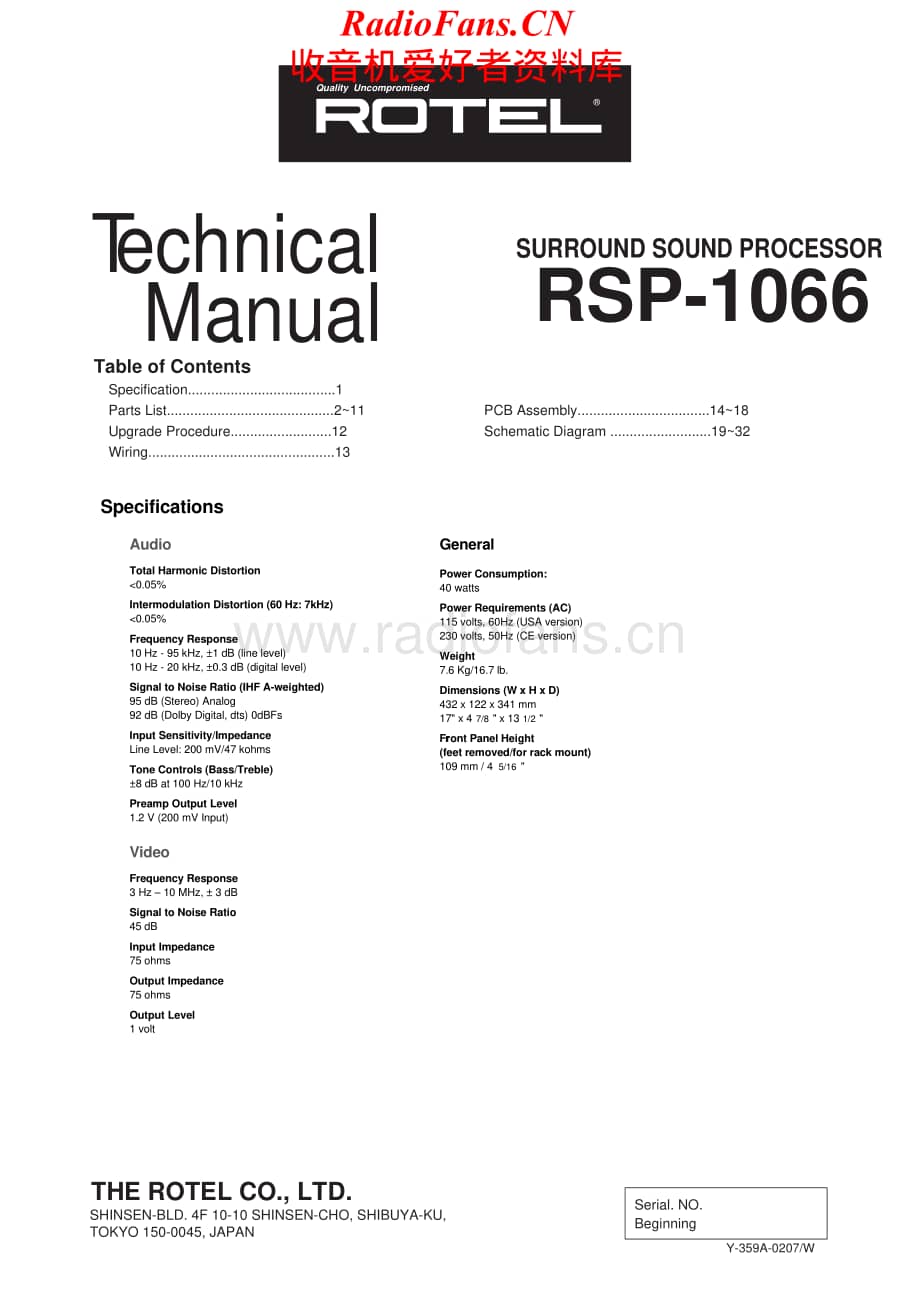 Rotel-RSP1066-avr-sm维修电路原理图.pdf_第1页