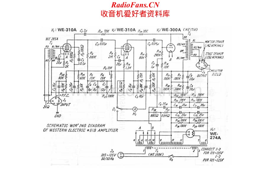 WesternElectric-WE91B-amp-sch维修电路原理图.pdf_第1页