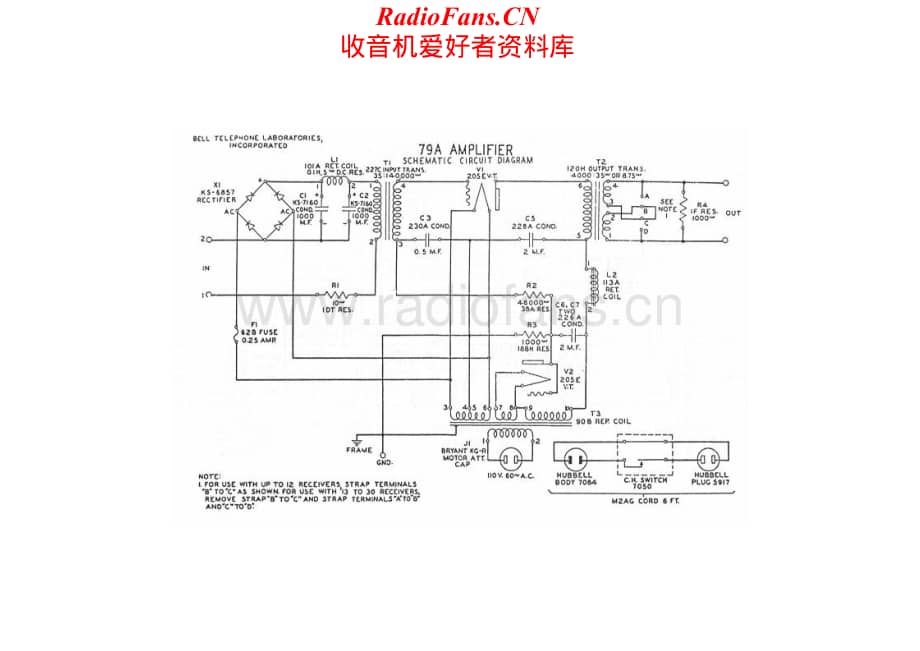 WesternElectric-WE79A-amp-sch维修电路原理图.pdf_第1页