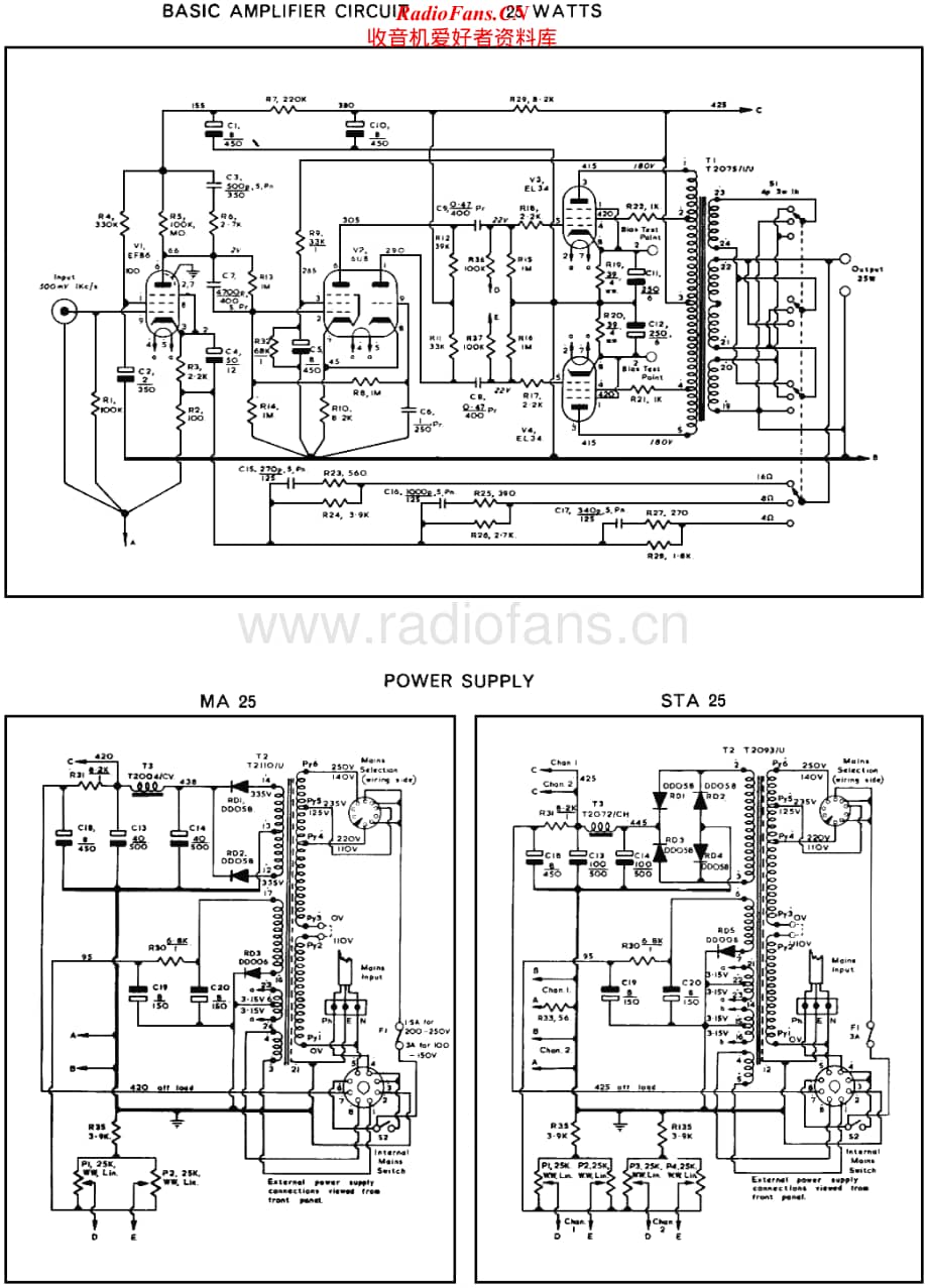 Radford-STA25-pwr-sch维修电路原理图.pdf_第1页