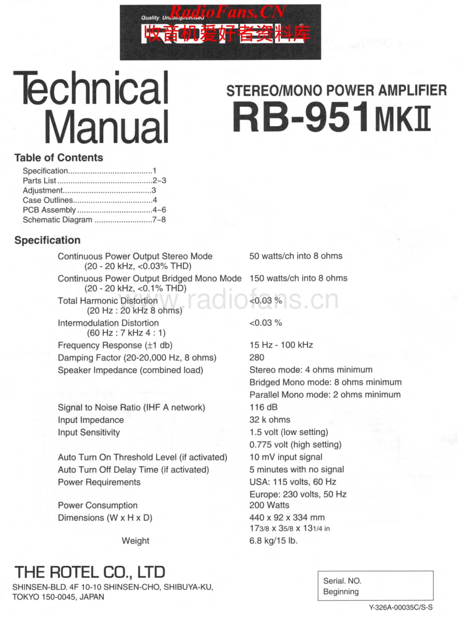 Rotel-RB951MKII-pwr-sm维修电路原理图.pdf_第1页