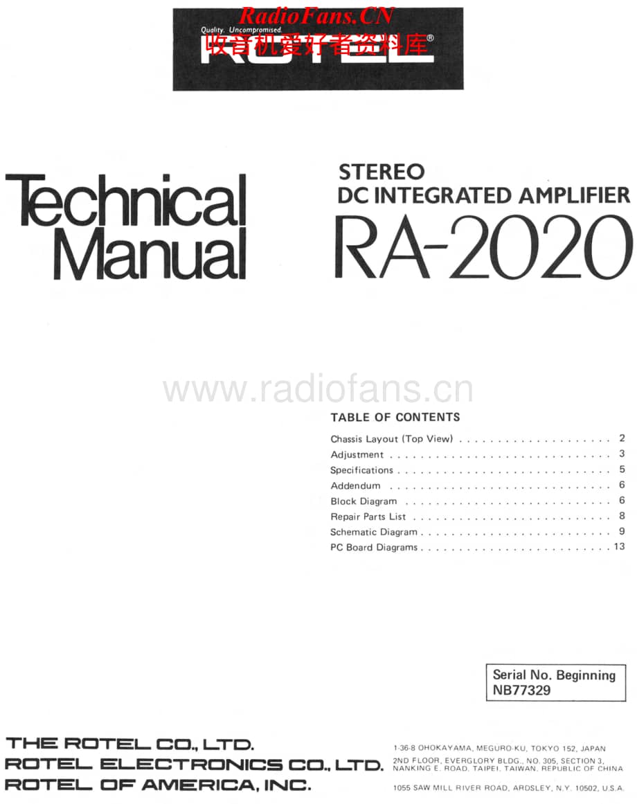 Rotel-RA2020-int-sm维修电路原理图.pdf_第1页