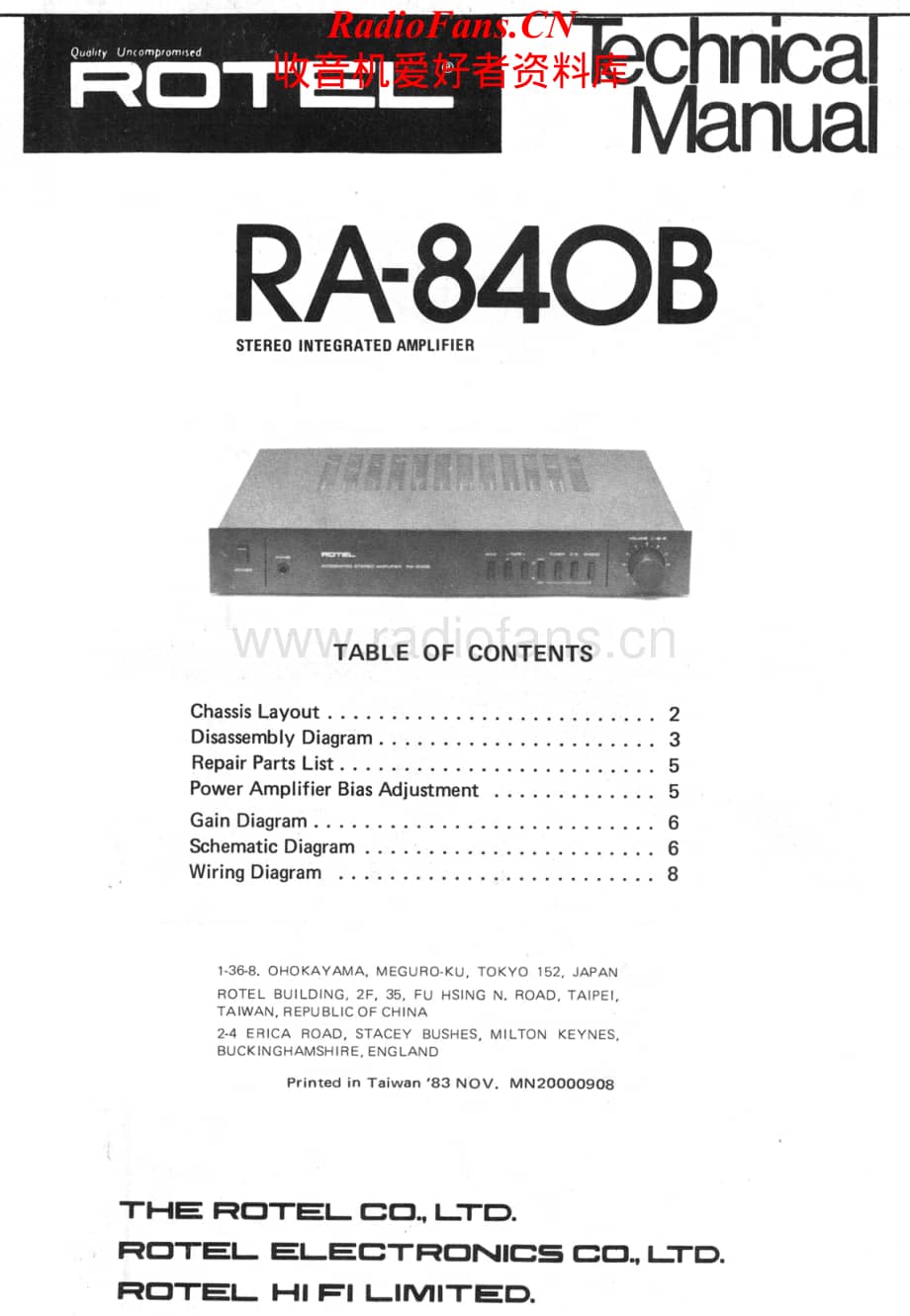 Rotel-RA840B-int-sm维修电路原理图.pdf_第1页