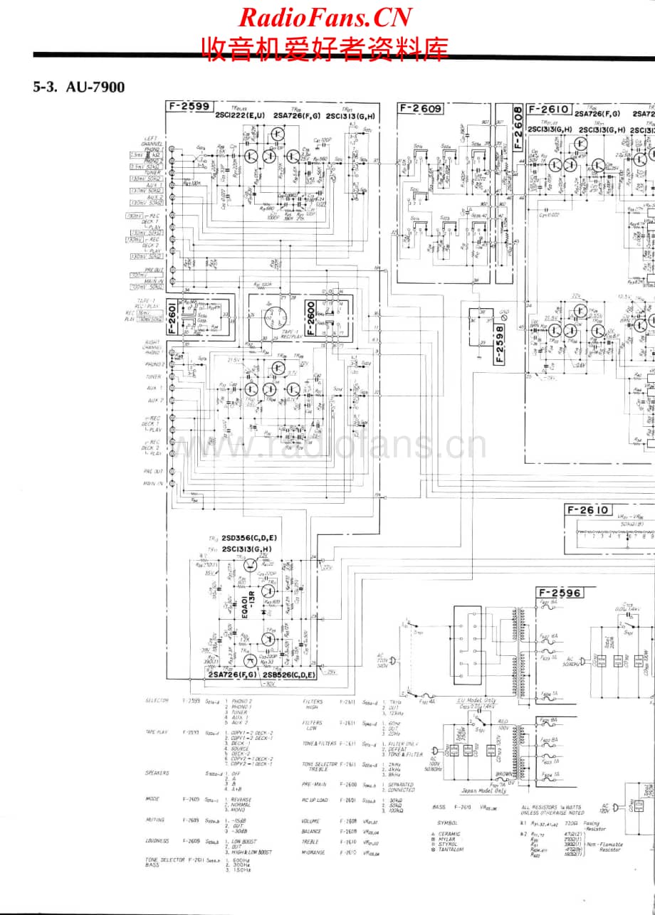 Sansui-AU7900-int-sch1维修电路原理图.pdf_第1页