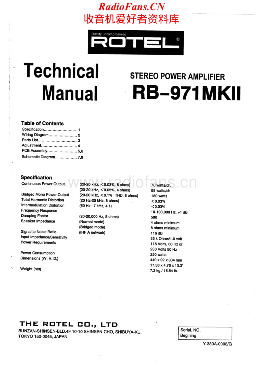 Rotel-RB971MKII-pwr-sm维修电路原理图.pdf_第1页