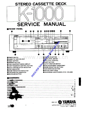 YAMAHA k-1000-sm 维修电路原理图.pdf