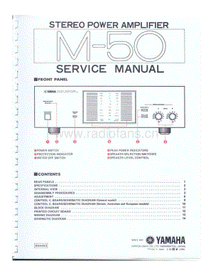 YAMAHA m-50-sm-parts-partial 维修电路原理图.pdf