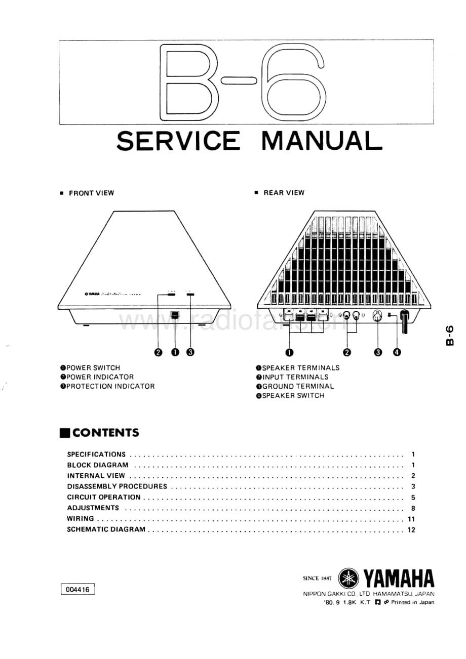 YAMAHA b-6-sm 维修电路原理图.pdf_第1页