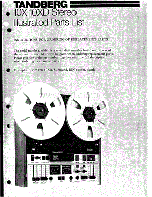 tandberg 10 x-10 xd-parts_list 维修电路原理图.pdf