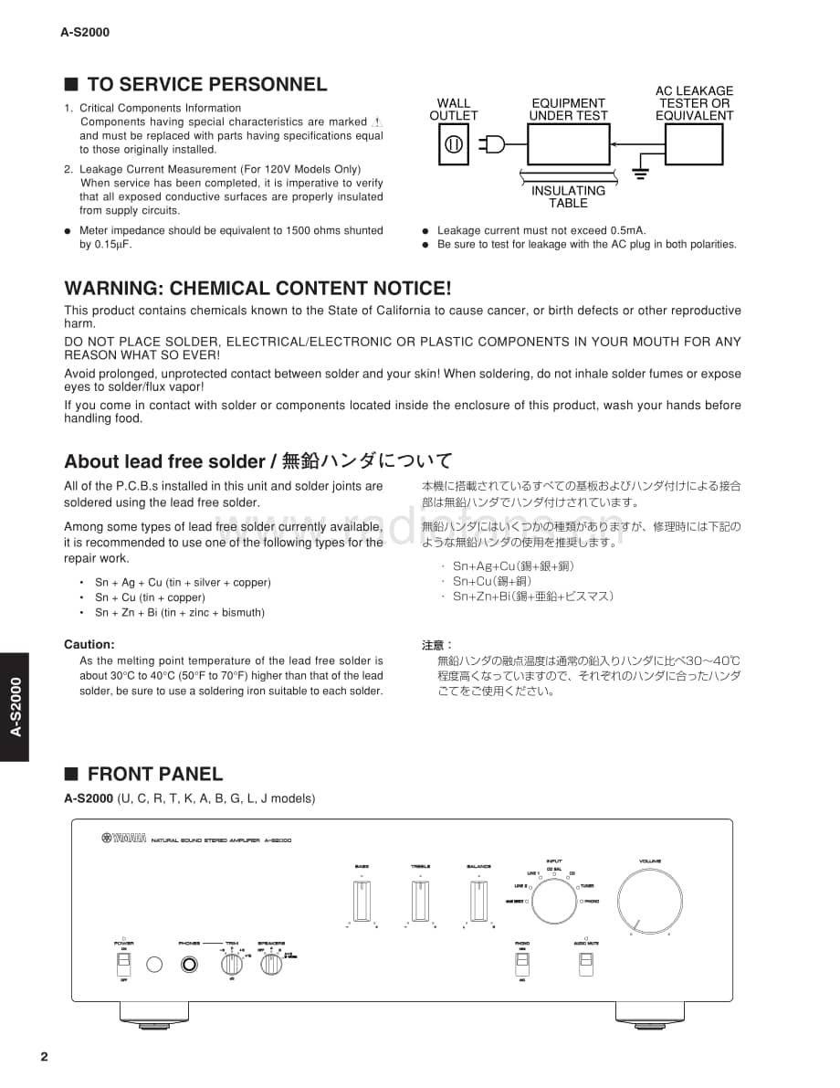 YAMAHA A-S2000 维修电路原理图.pdf_第2页