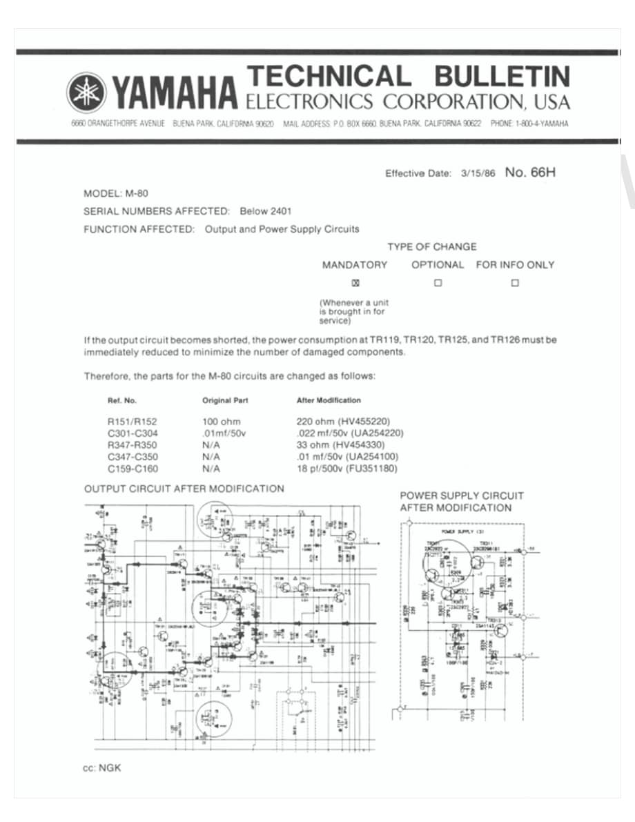 YAMAHA m-80-s-with TSB66H 维修电路原理图.pdf_第2页