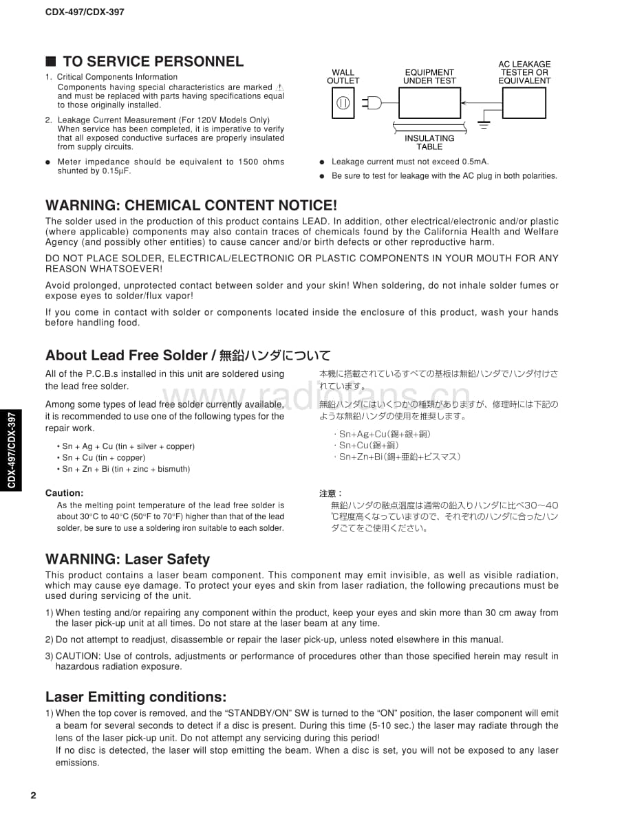 YAMAHA CDX-397_497 维修电路原理图.pdf_第2页