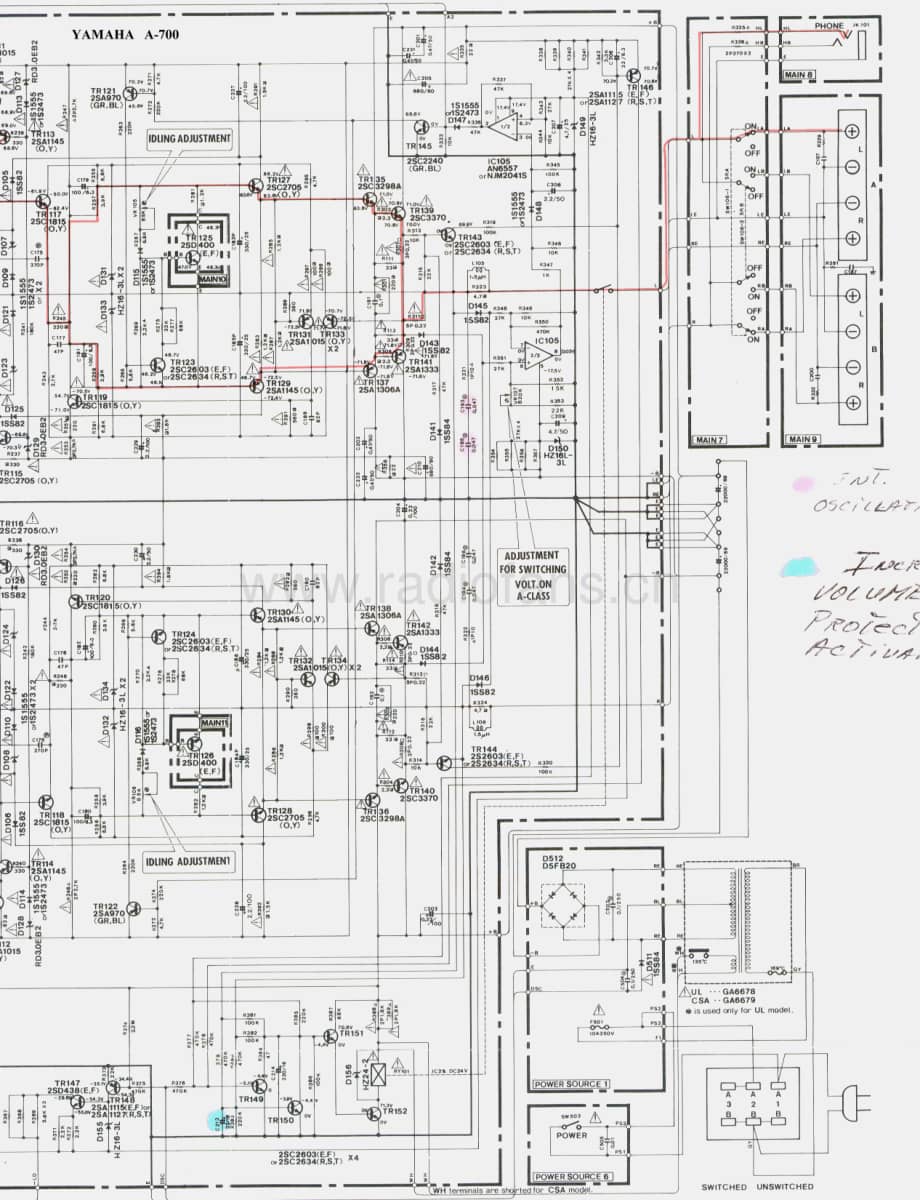 YAMAHA a-700-s 维修电路原理图.pdf_第3页