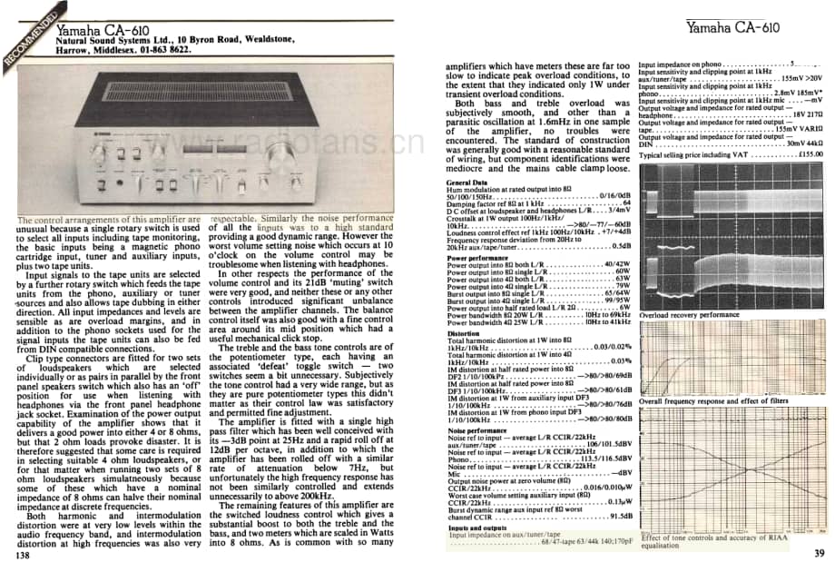 YAMAHA ca-610-rev 维修电路原理图.pdf_第1页