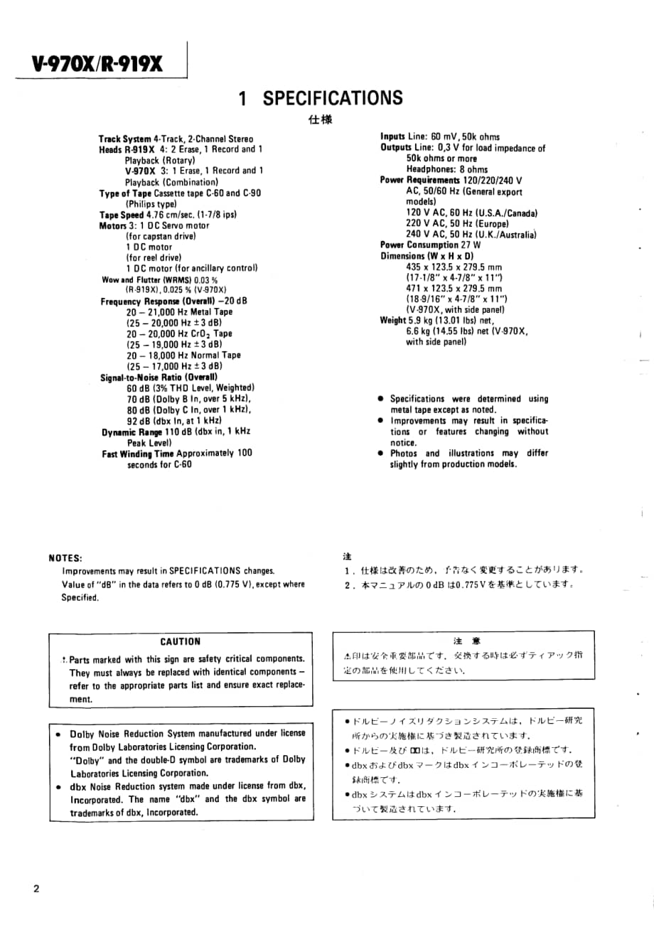 teac V-970X_R-919X 维修电路原理图.pdf_第2页