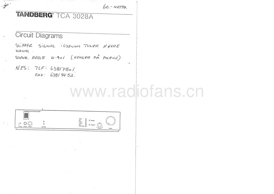 tandberg tca-3028-s 维修电路原理图.pdf_第1页