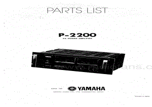 YAMAHA p-2200-parts 维修电路原理图.pdf
