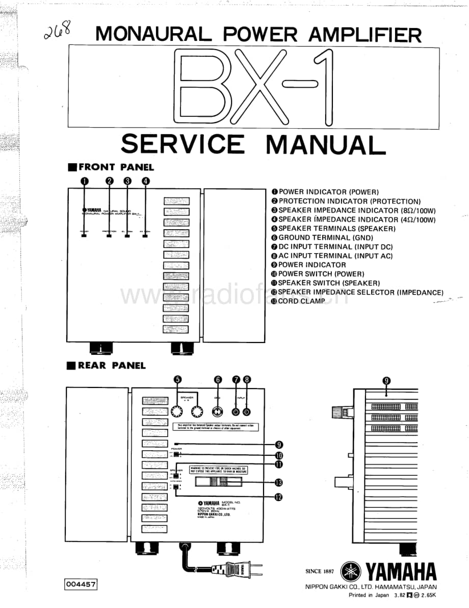 YAMAHA bx-1-sm 维修电路原理图.pdf_第1页