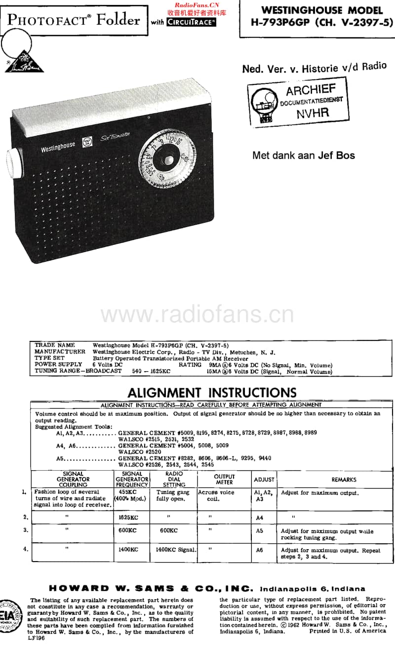 Westinghouse_H793P6维修电路原理图.pdf_第1页