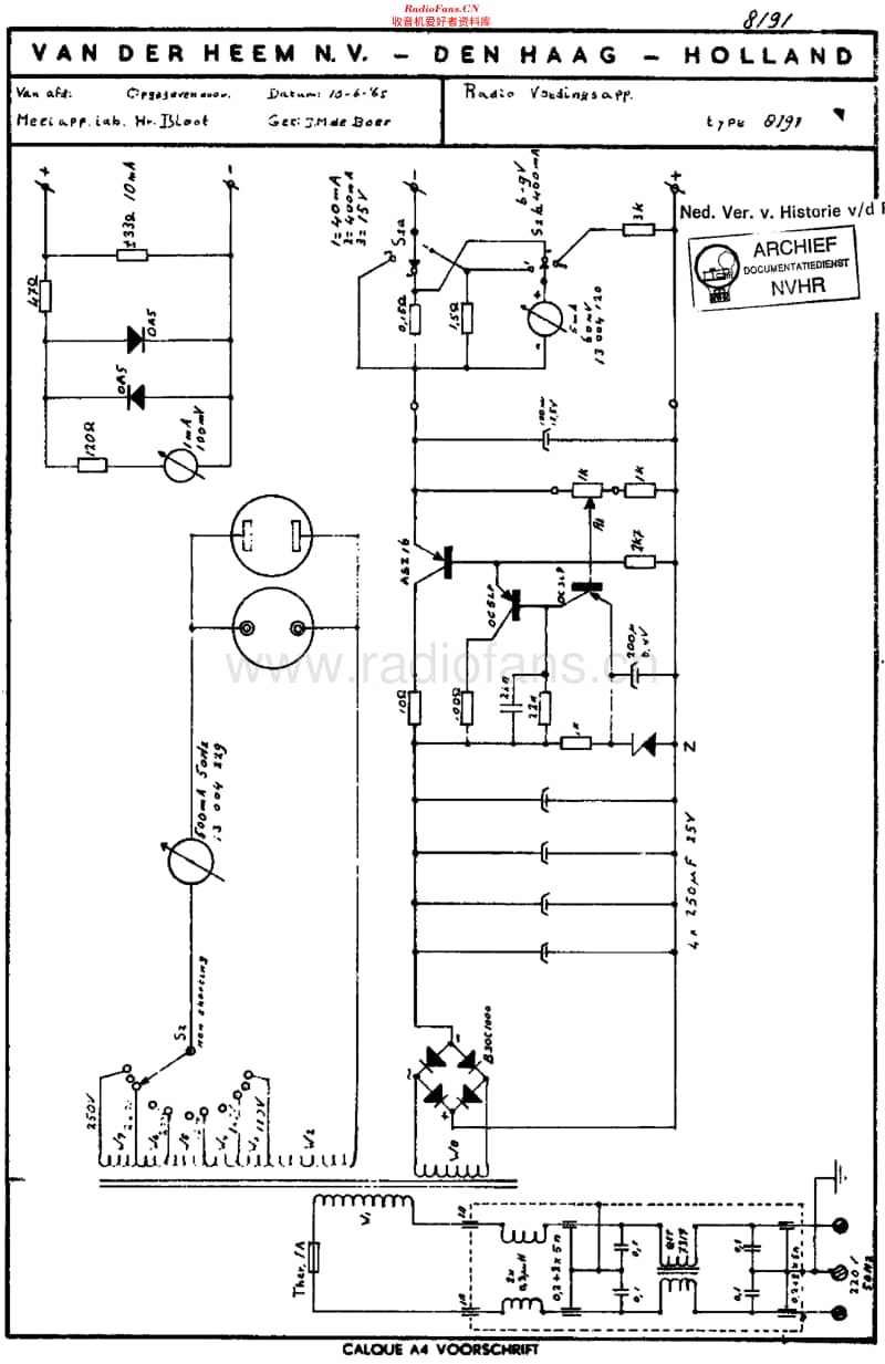 VanDerHeem_8191维修电路原理图.pdf_第1页