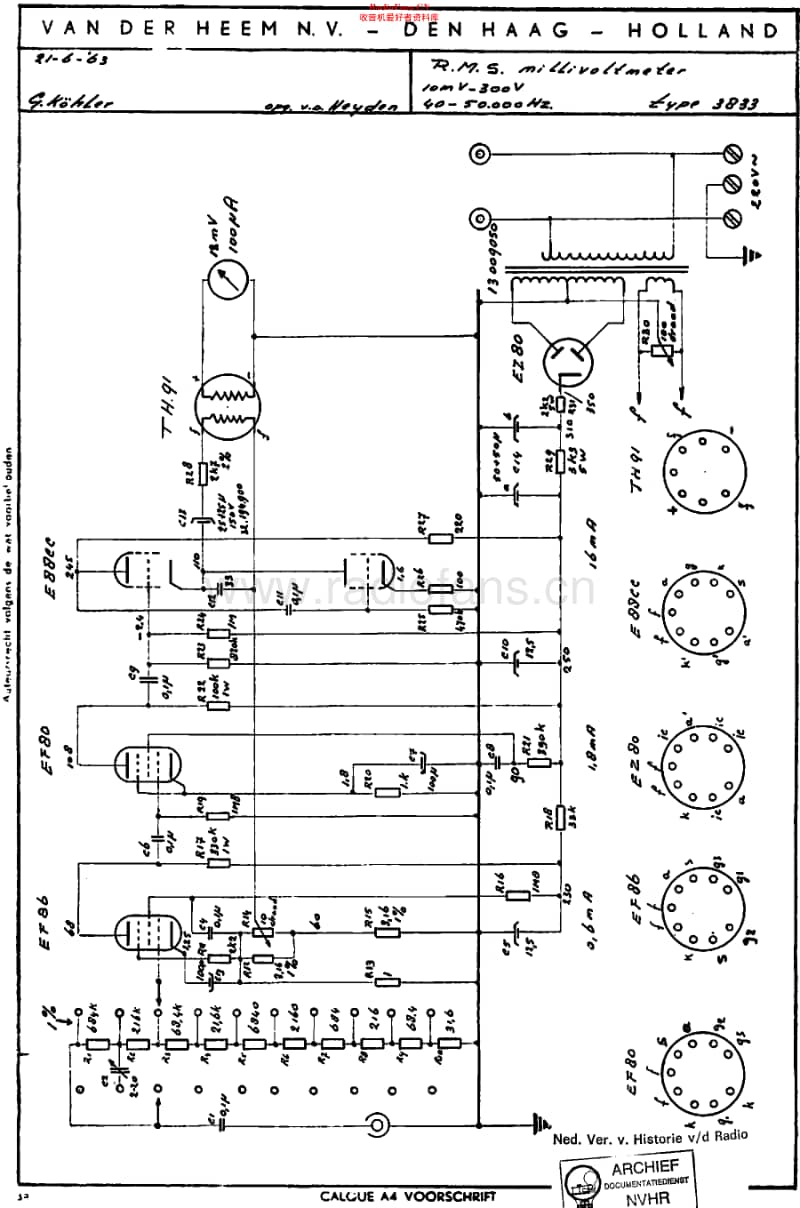 VanDerHeem_3833维修电路原理图.pdf_第1页