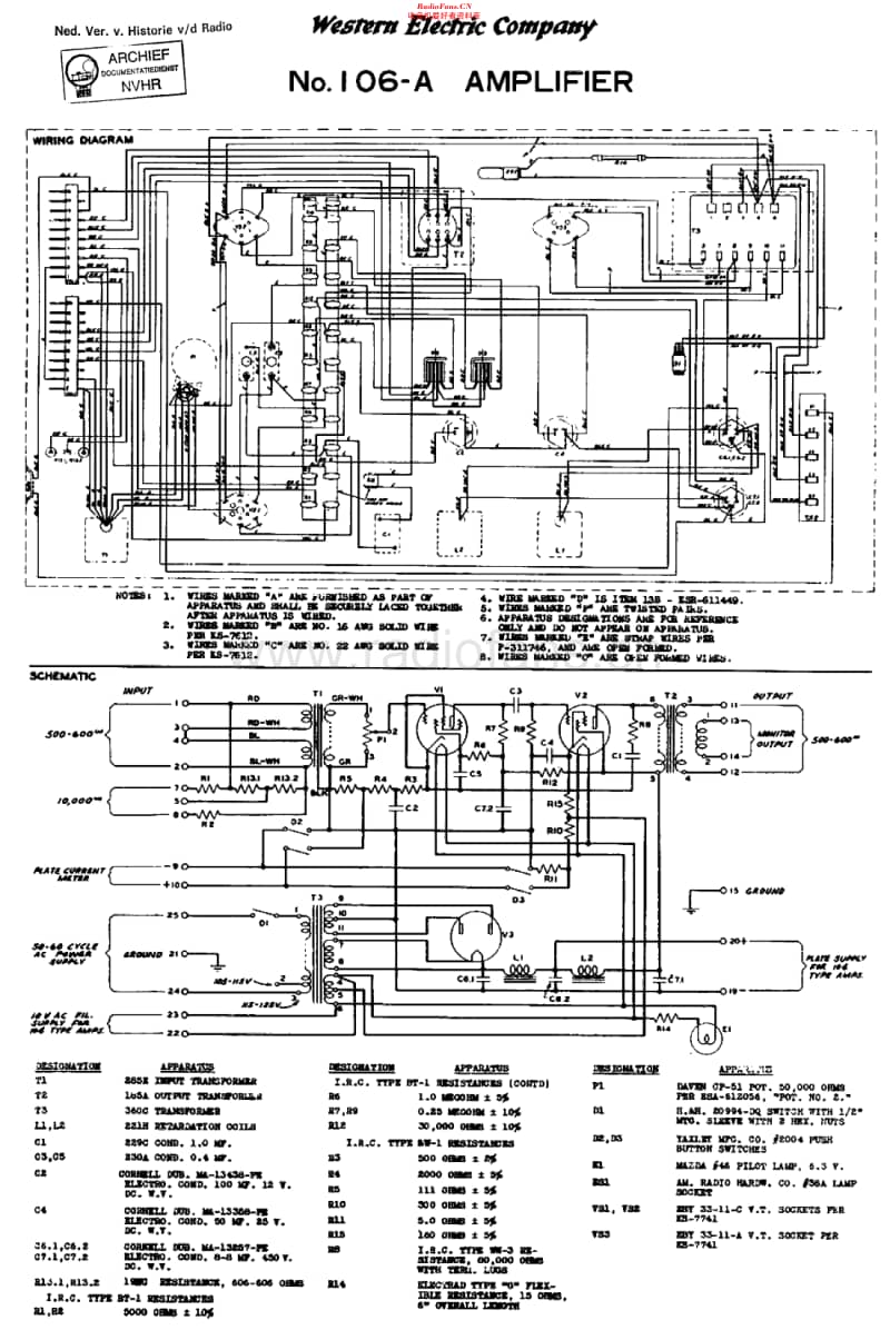 WesternElectric_106A维修电路原理图.pdf_第1页