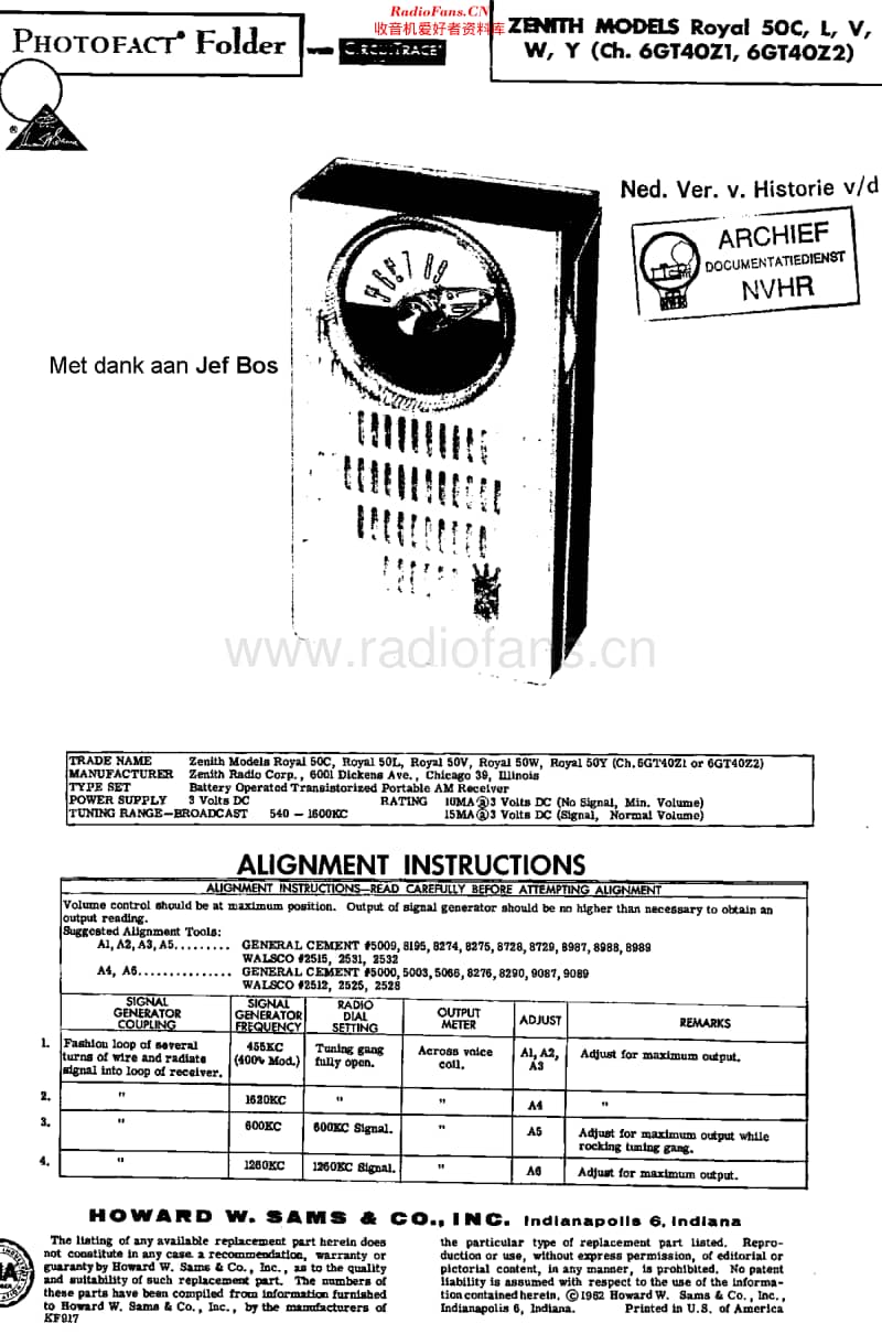 Zenith_Royal50维修电路原理图.pdf_第1页