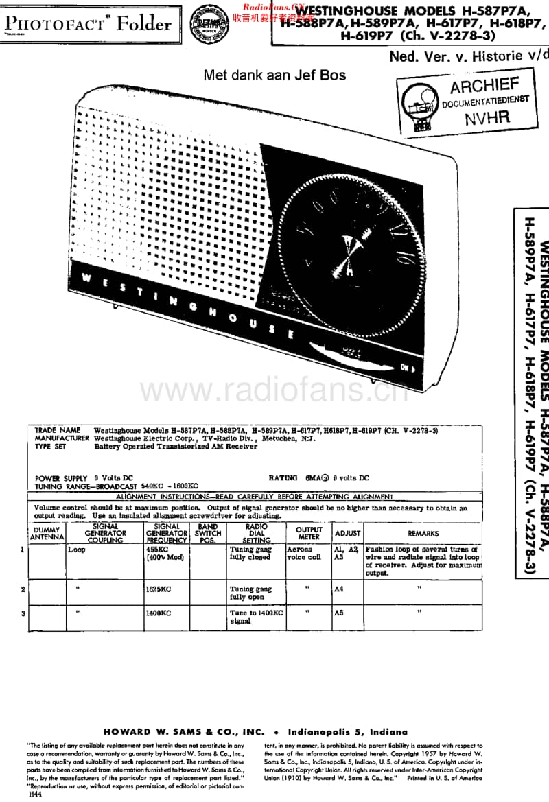 Westinghouse_H587P7维修电路原理图.pdf_第1页